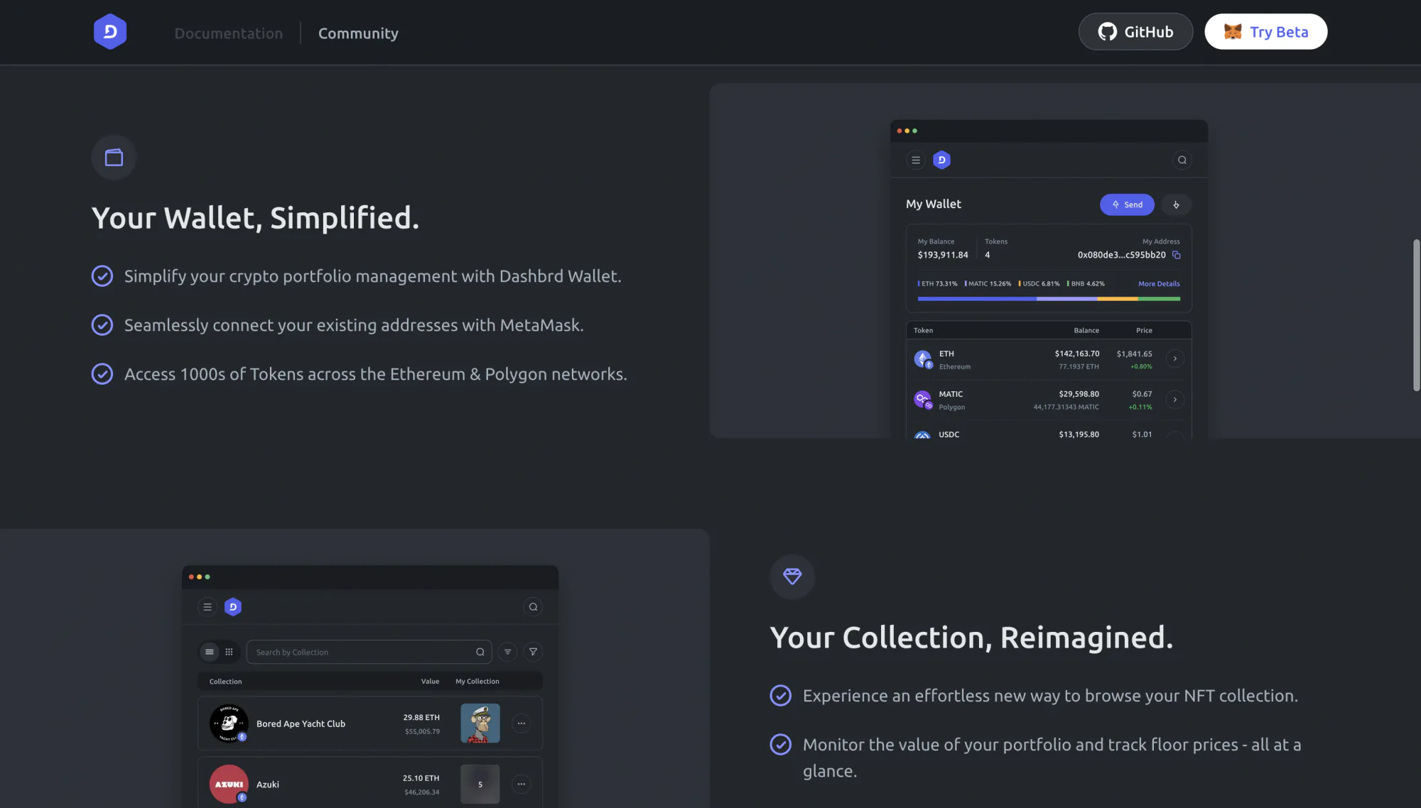 Dashbrd: NFT Portfolio Dashboard