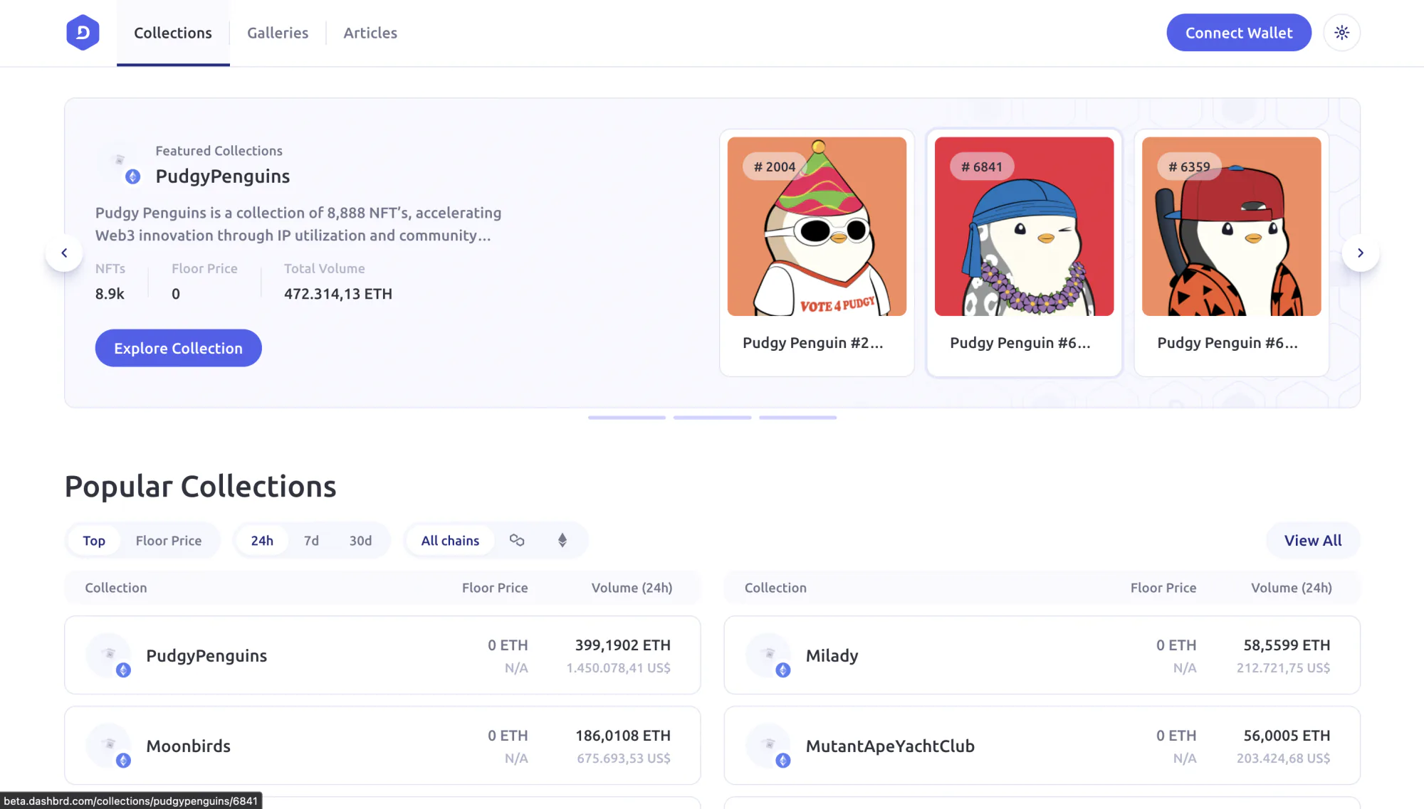 Dashbrd: NFT Portfolio Dashboard