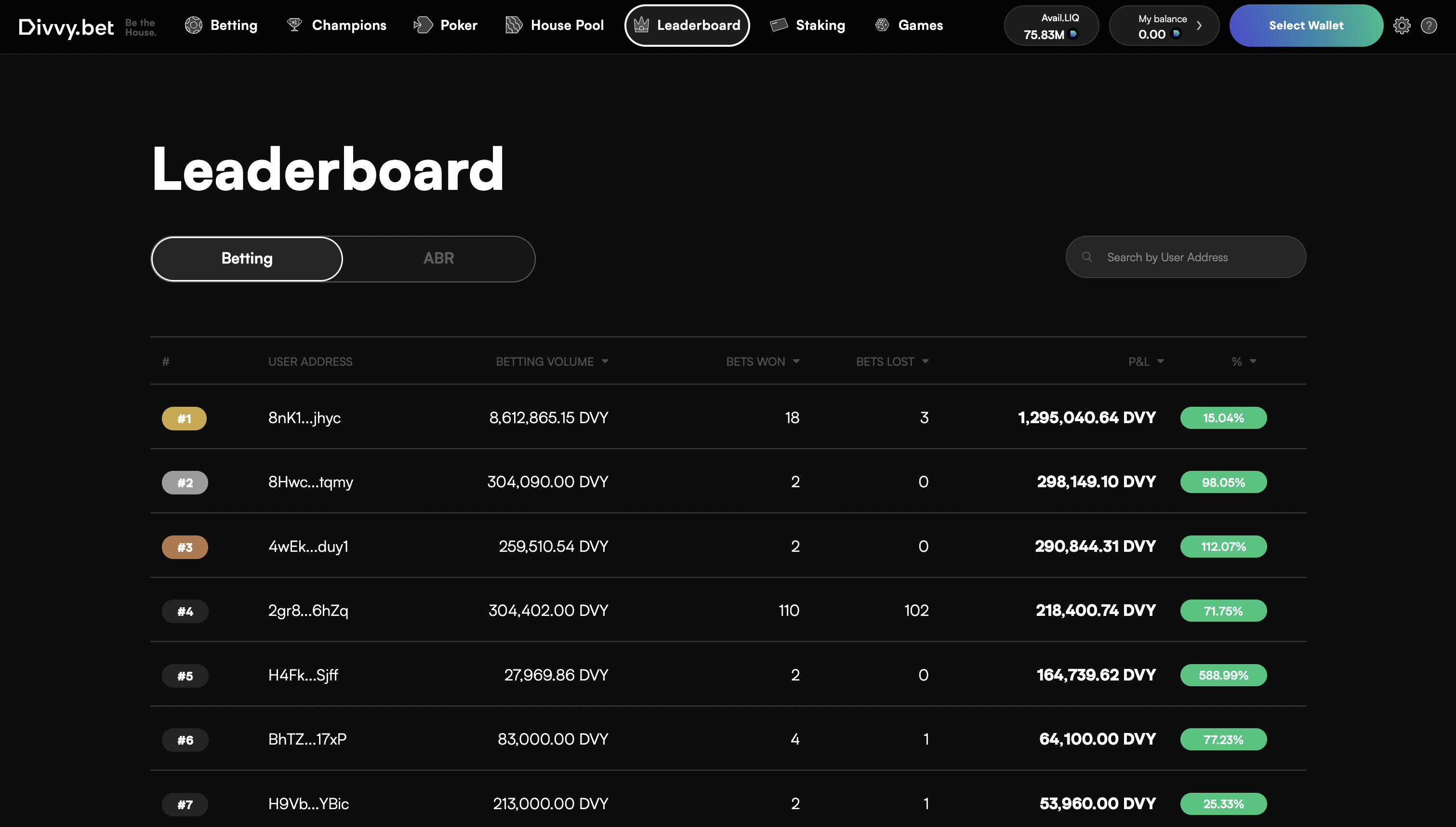 Divvy Bet: Web3 Decentralized Betting Platform