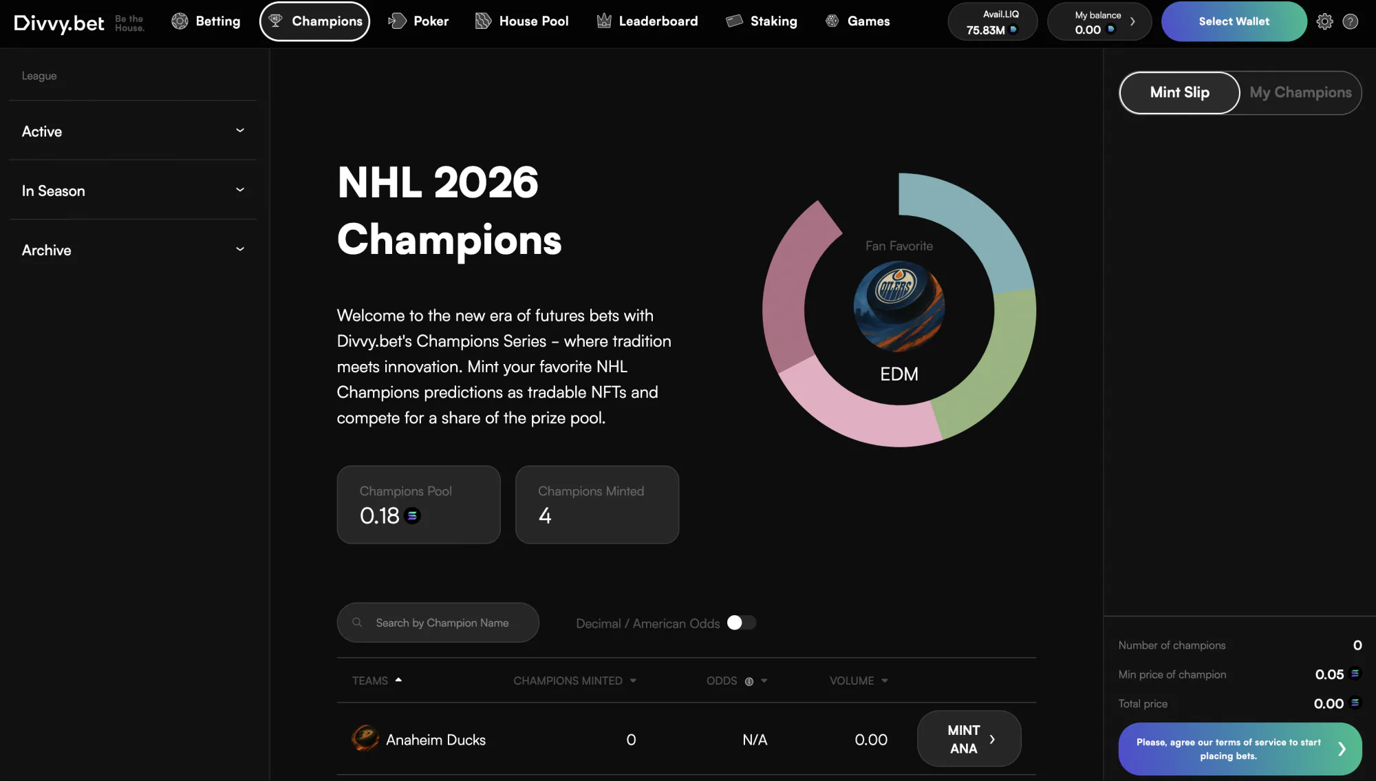 Divvy Bet: Web3 Decentralized Betting Platform