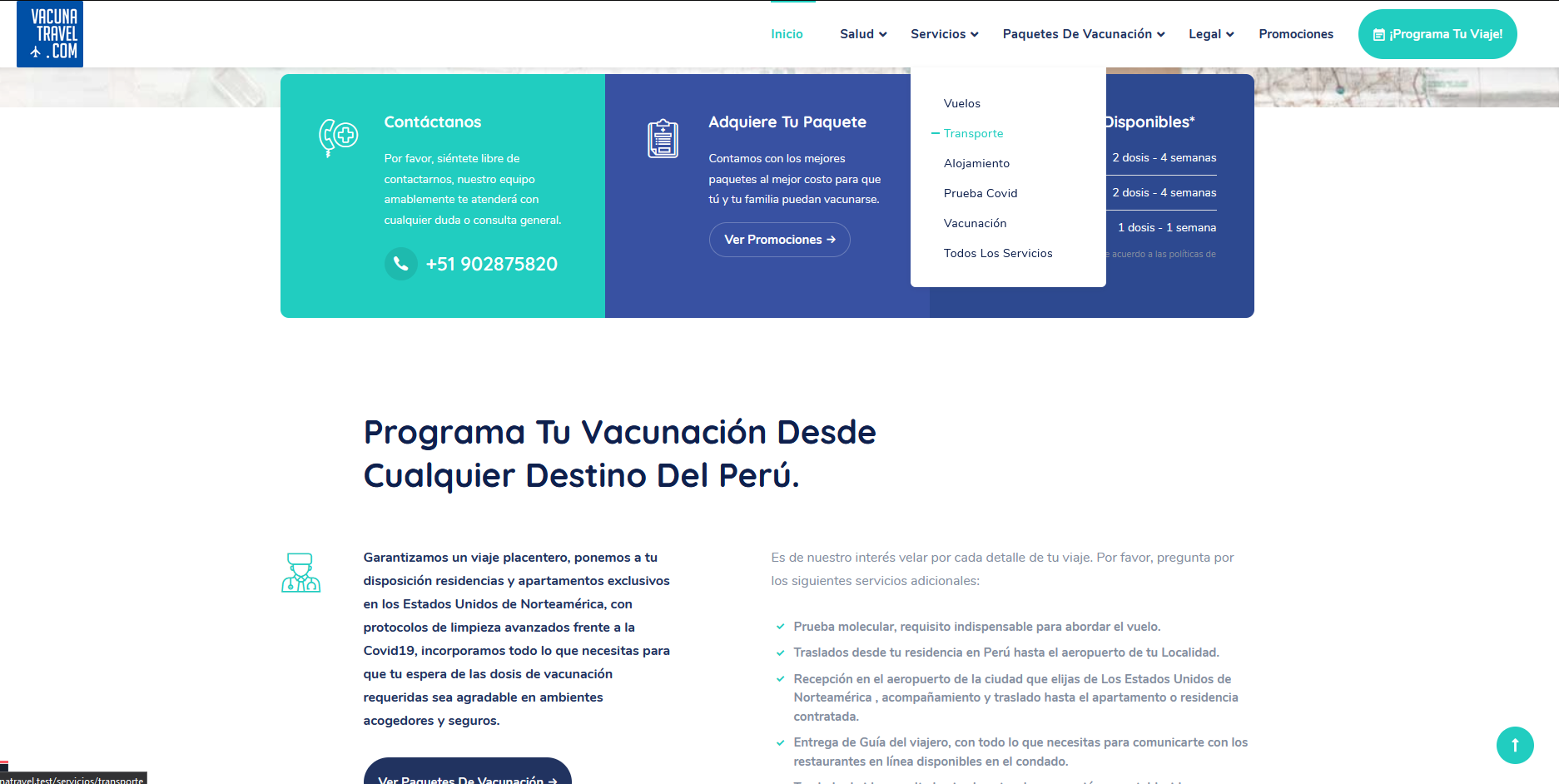 Vaccine Travel Coordination Platform
