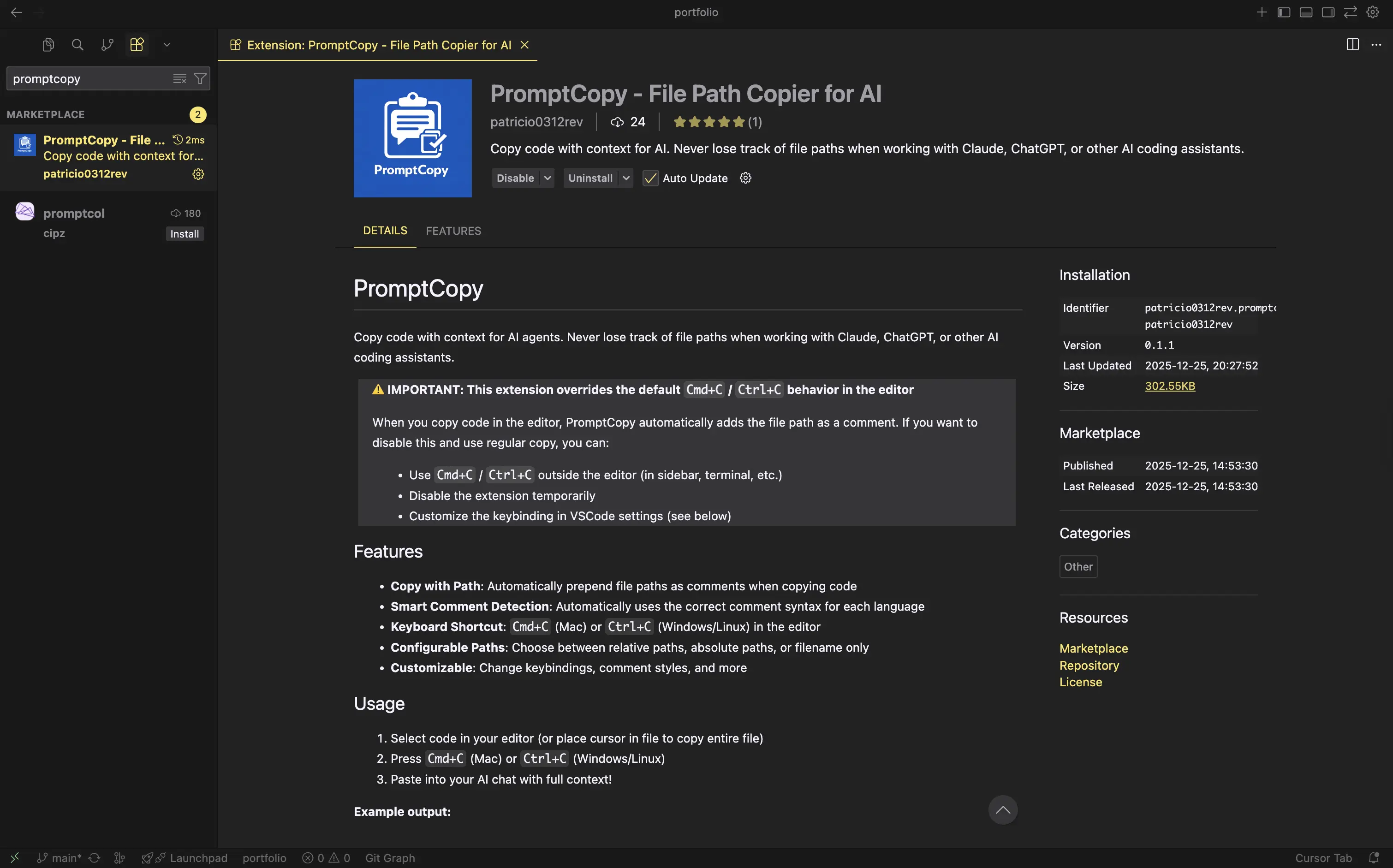 PromptCopy